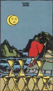 Eight of Cups, classic RWS illustration