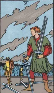 Five of Swords, classic RWS illustration