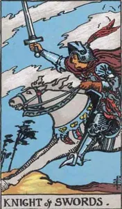 Knight of Swords, classic RWS illustration